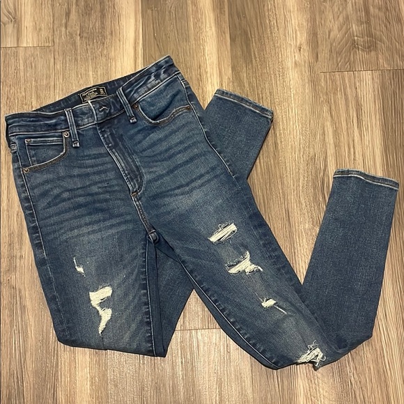 Abercrombie & Fitch Denim - Distressed Blue Jeans